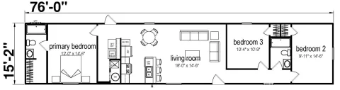 The Caddo at Henderson Homes and Land manufactured housing